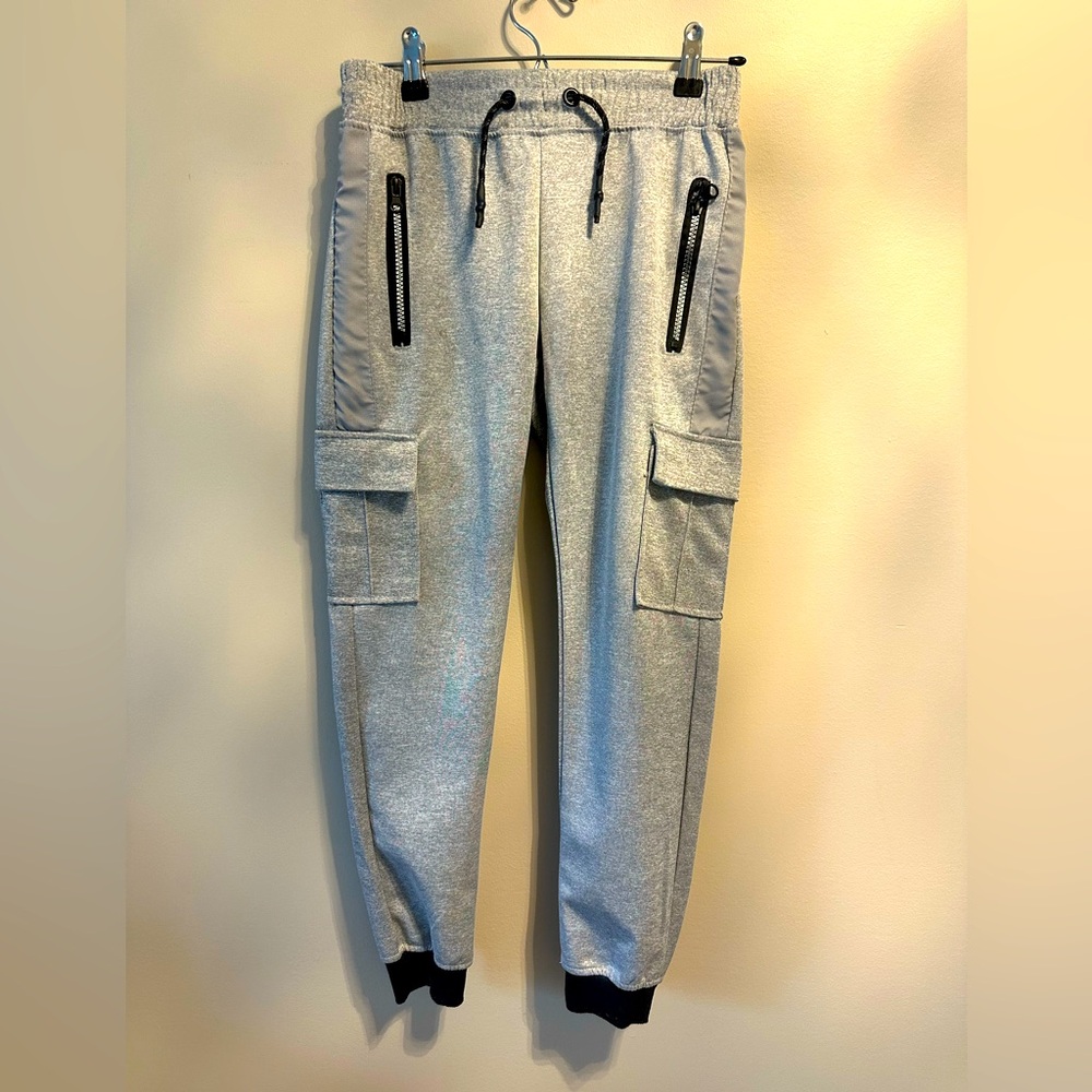 Boys size 10-12 Encrypted track pants like new